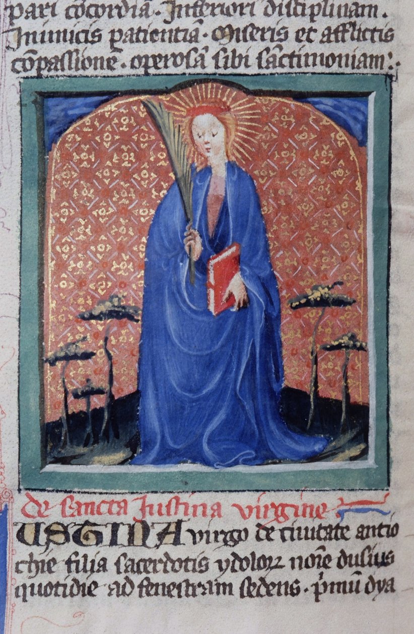 Paní Gen 1111 Page z Legenda Aurea, Bruggy, kolem 1400-10 od Flemish School