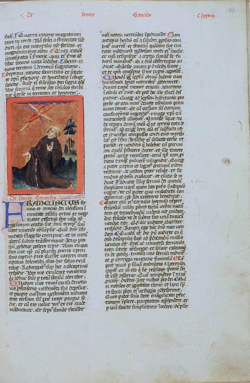 Paní Gen 1111 Page z Legenda Aurea, Bruggy, kolem 1400-10 od Flemish School