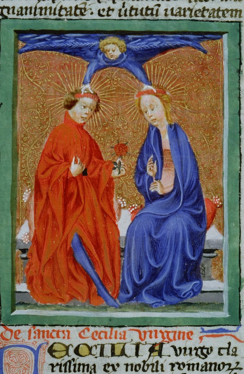 Paní Gen 1111 Page z Legenda Aurea, Bruggy, kolem 1400-10 od Flemish School