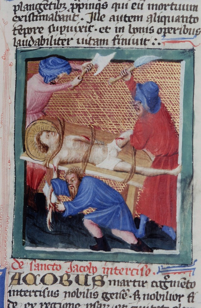 Paní Gen 1111 Page z Legenda Aurea, Bruggy, kolem 1400-10 od Flemish School