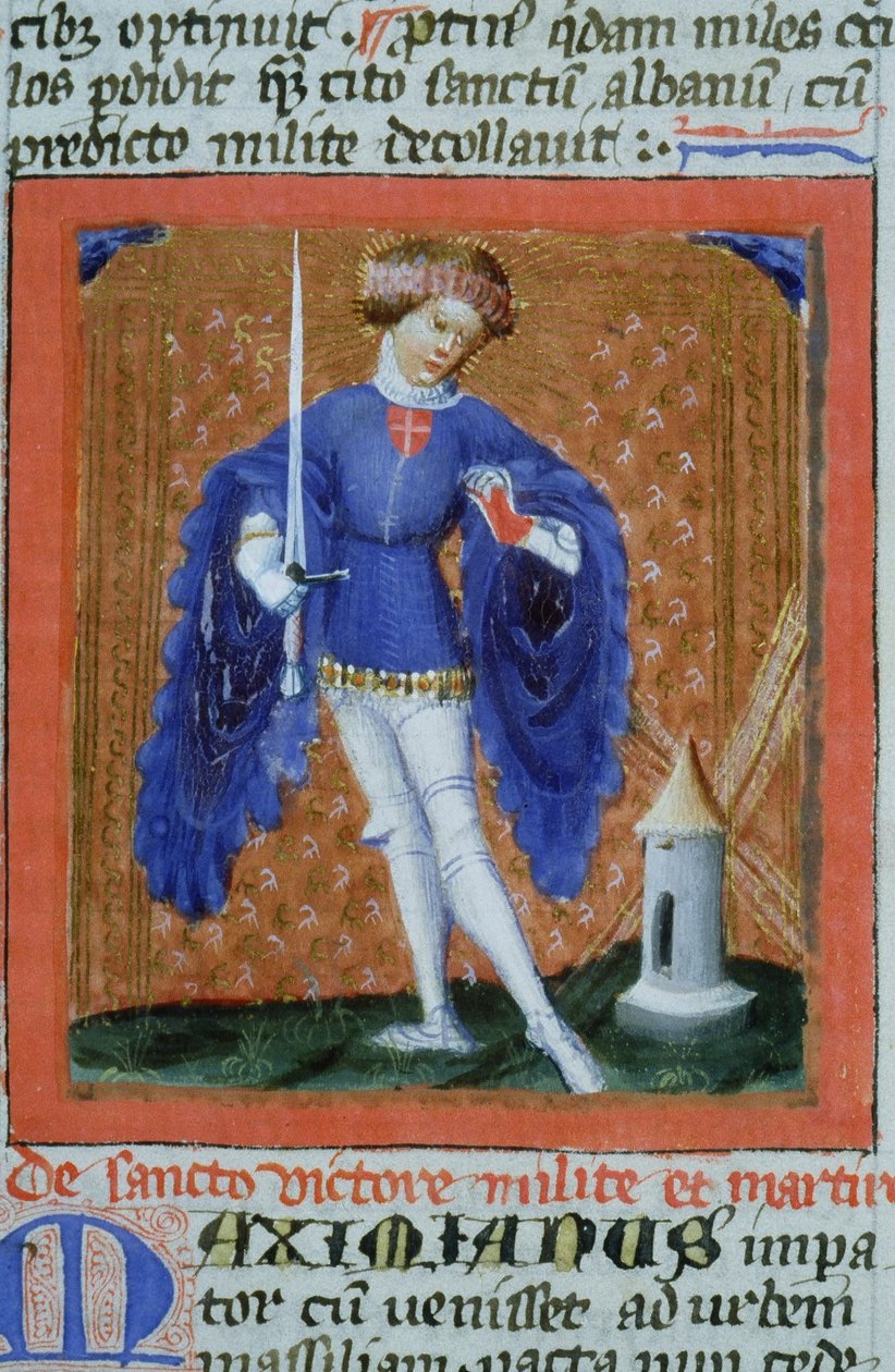 Paní Gen 1111 Page z Legenda Aurea, Bruggy, kolem 1400-10 od Flemish School