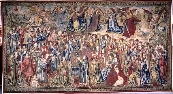 Nathan Reproaches David, Tapiserie Davida a Batsheby, kolem 1510-15 (tapisérie) od Flemish School