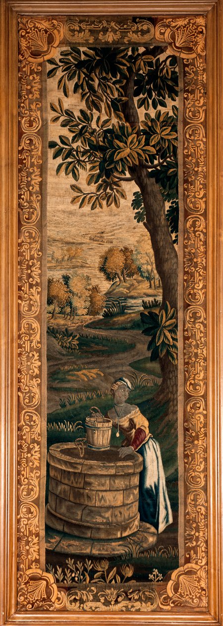 Palác (Hrad Eu). Muzeum (Louis-Philippe Museum of the Eu castle). Vlámský gobelín. 18. století. od Flemish School