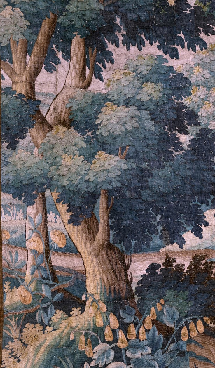 Farní kostel (Saint Walburga Church). Vlámský gobelín "Verdure". Oudenaarde. Konec 17.-začátek 18. století. Majetek kostela Sint-Walburgakerk Oudenaarde. od Flemish School