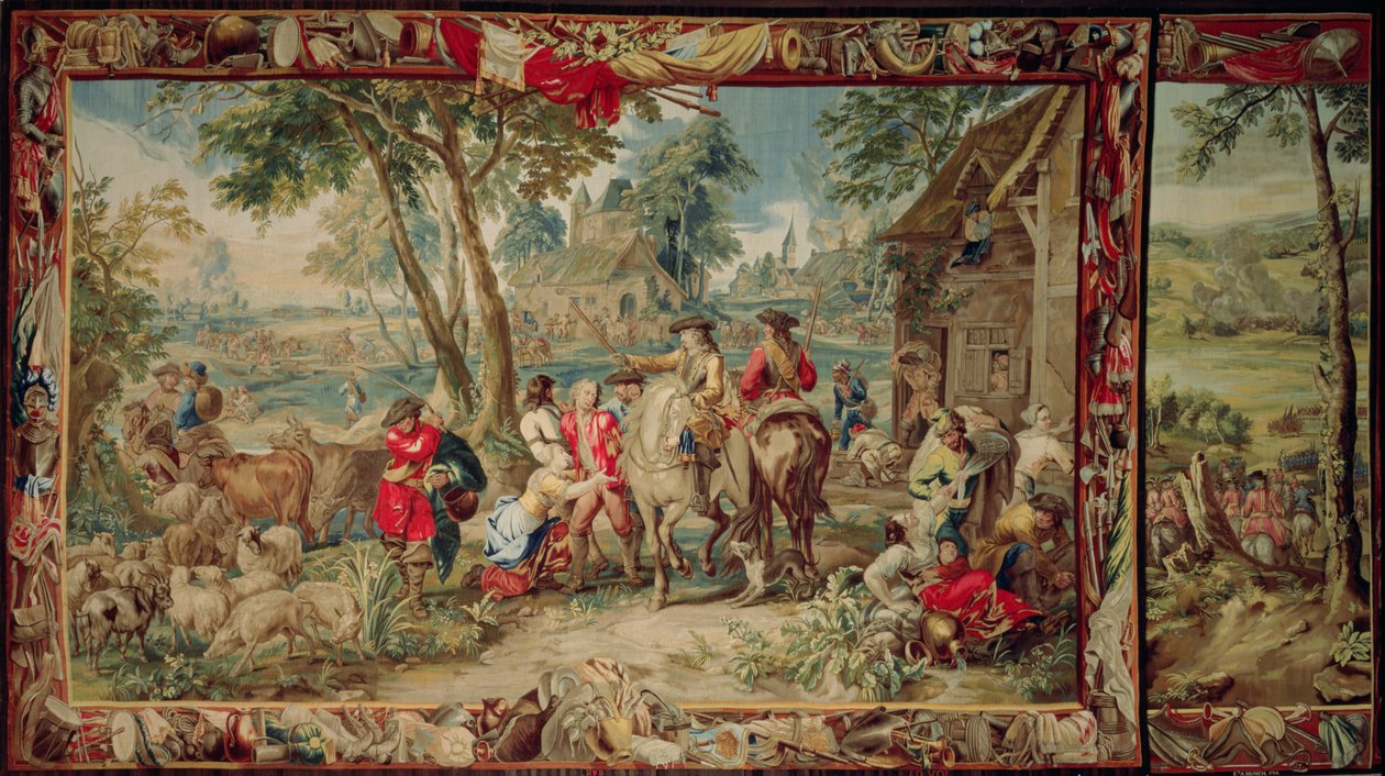 Drancování, ze série Vojenská věda, Workshop of Judocus de Vos, c.1715-24 od Flemish School