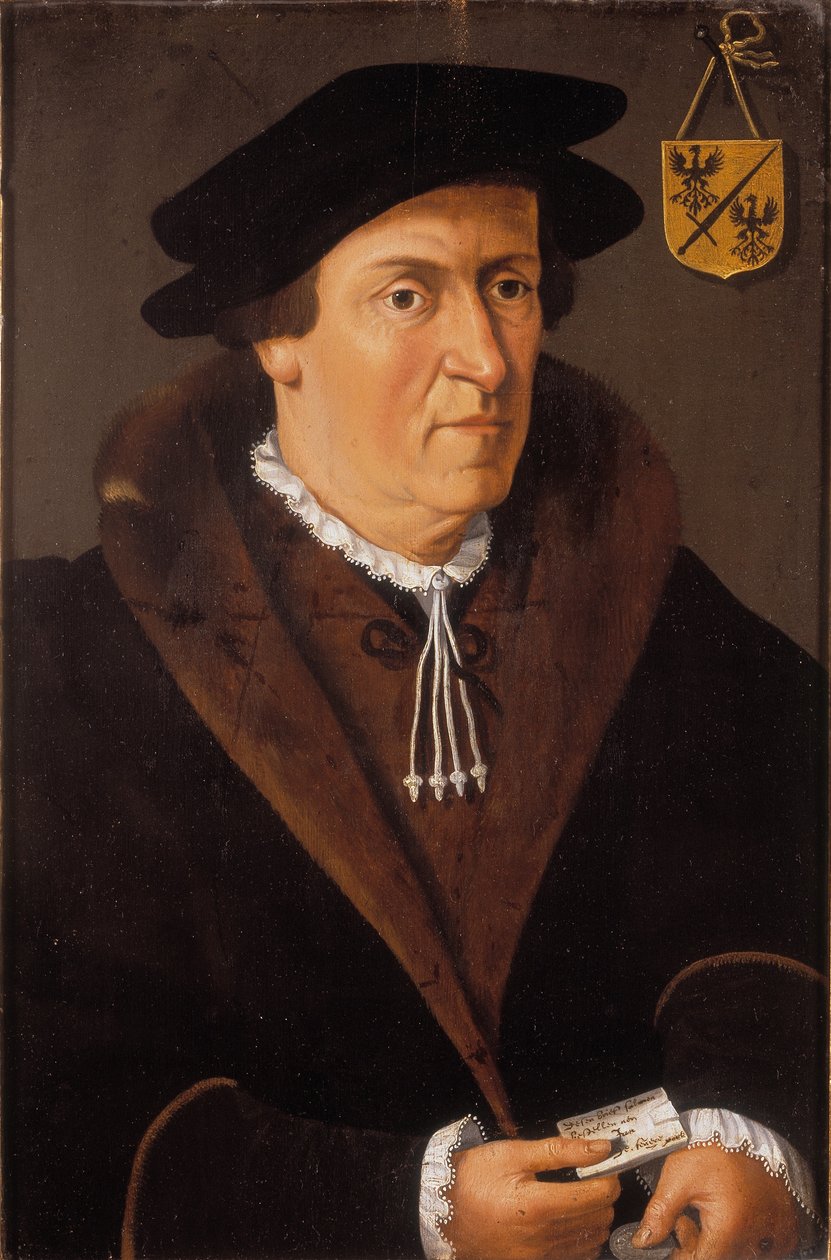 Portrét Jana de Fevere, kolem 1540-59 (olej na panelu) od Flemish School