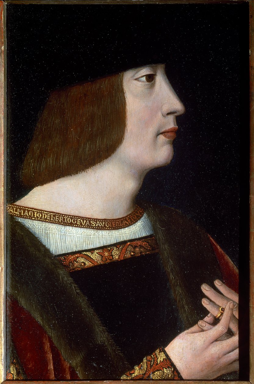 Portrét Philiberta II. Savojského zvaného Krásná, kolem roku 1500 (malba) od Flemish School