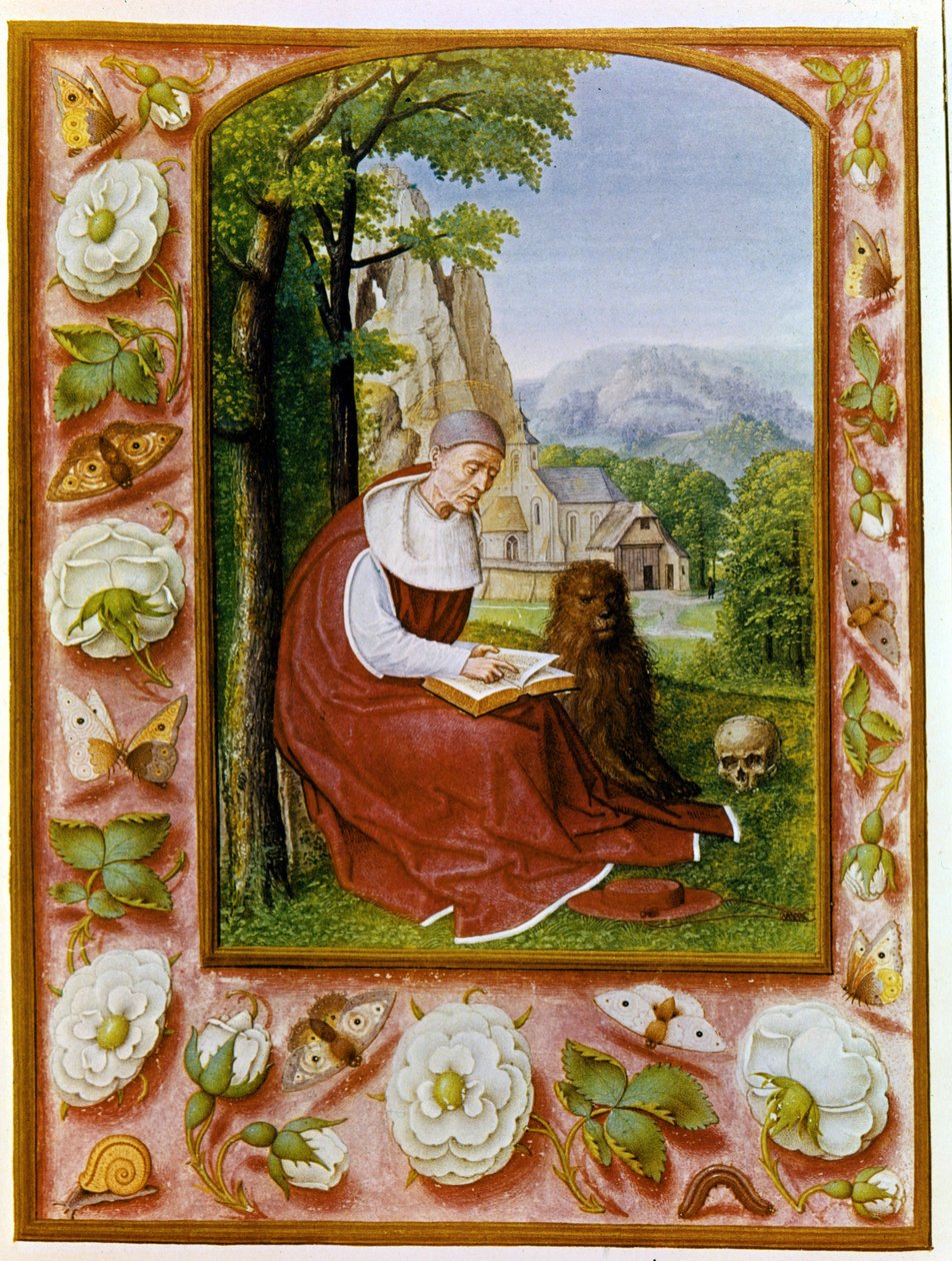 Portrét svatého Jeronýma. Grimani breviář z let 1490 - 1510 v knihovně Marciana v Benátkách. od Flemish School