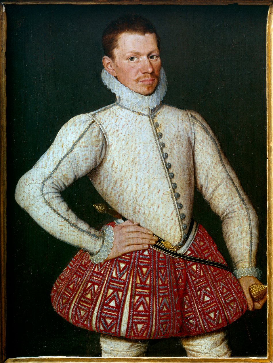 Portrét gentlemana Malba vlámské školy 2. poloviny 16. století. Slunce 0,37x0,27 m od Flemish School
