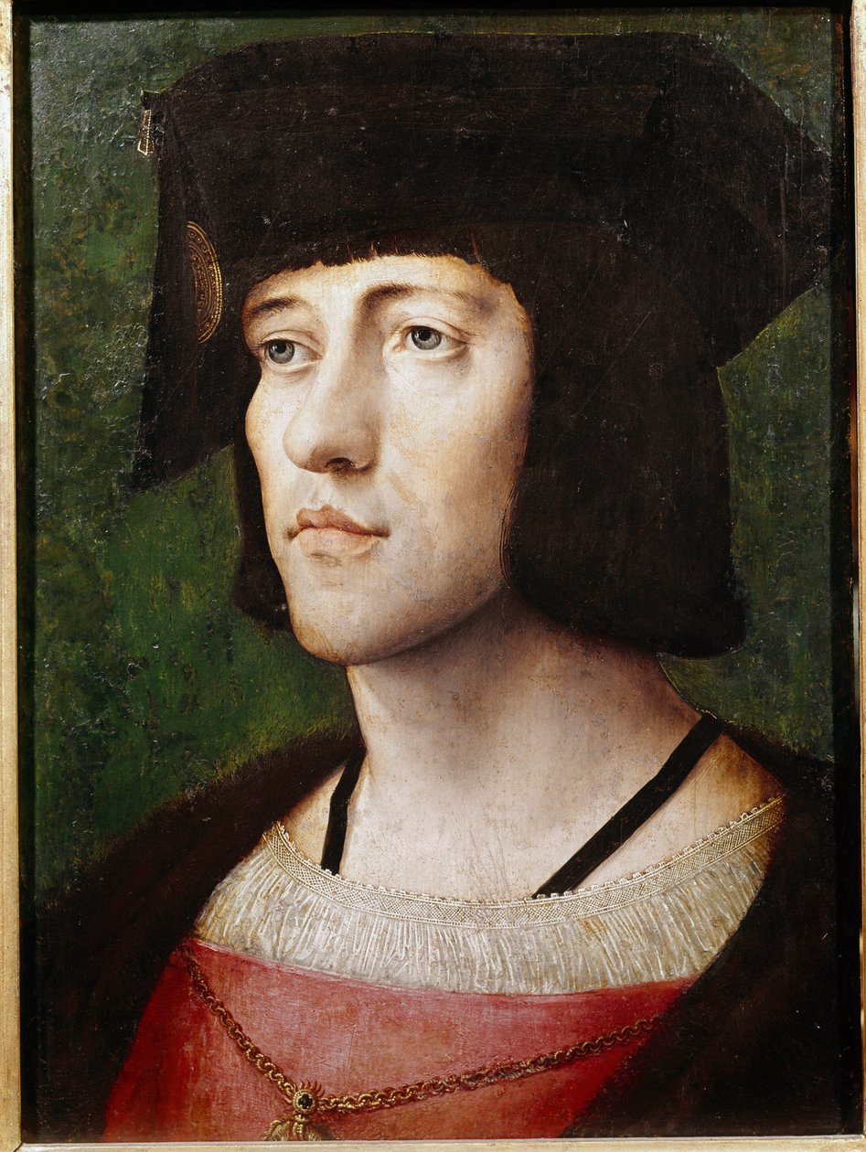 Portrét rytíře Řádu zlatého rouna Obraz vlámské školy 15. nebo 16. století. Lisabon, Muzeum starověkého umění od Flemish School