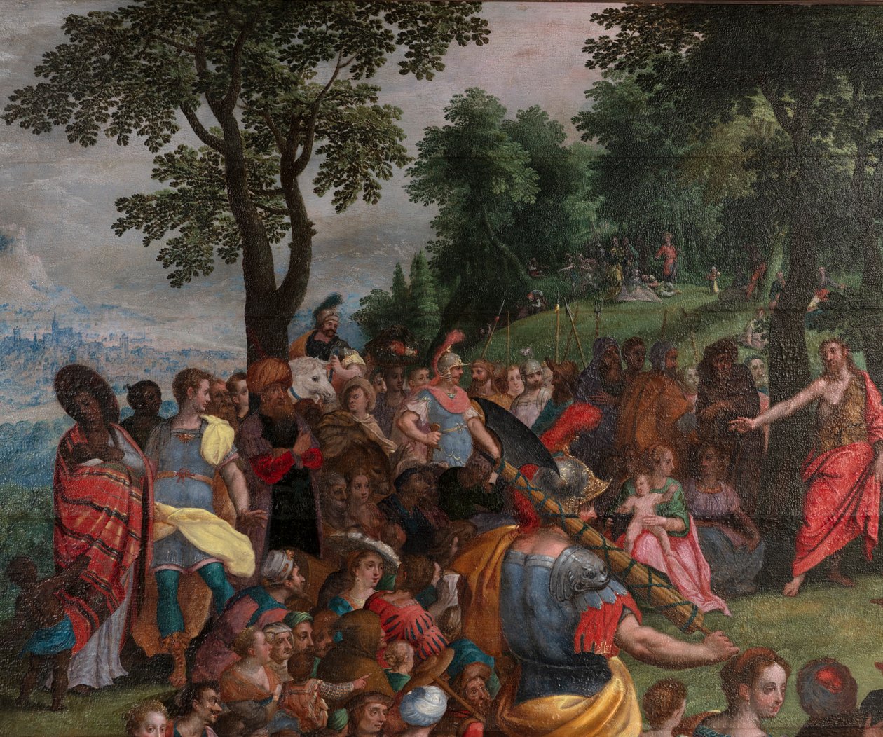 Janovo kázání na poušti od Flemish School