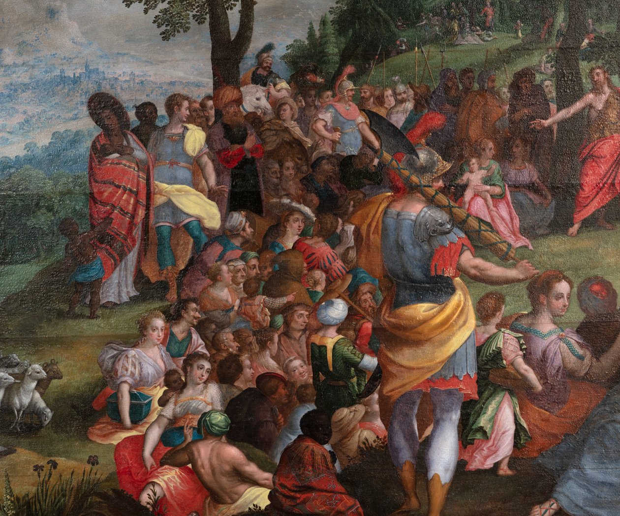 Janovo kázání na poušti od Flemish School
