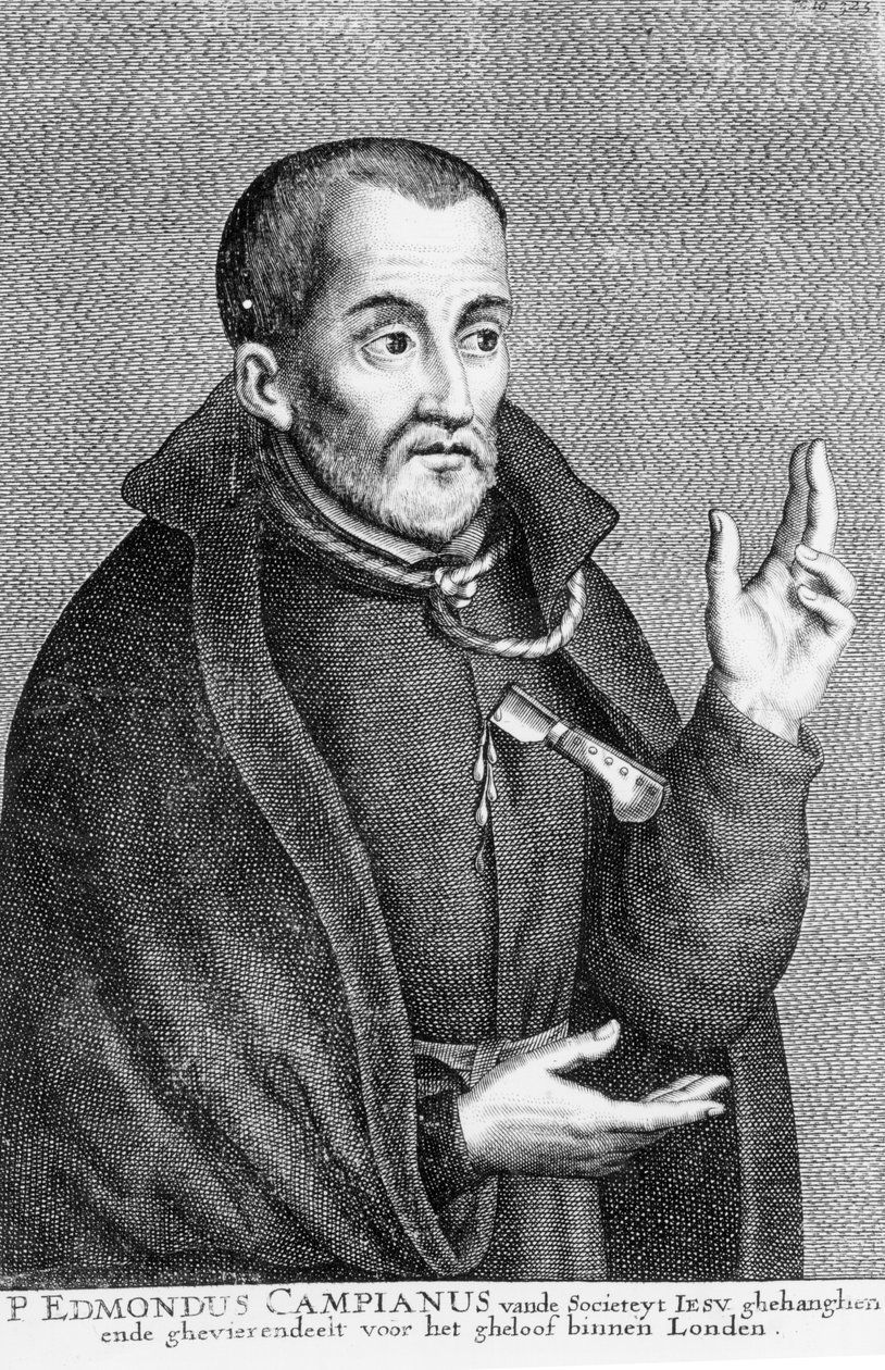 Saint Edmund Campion, podle tisku Jacquese Neeffse od Flemish School