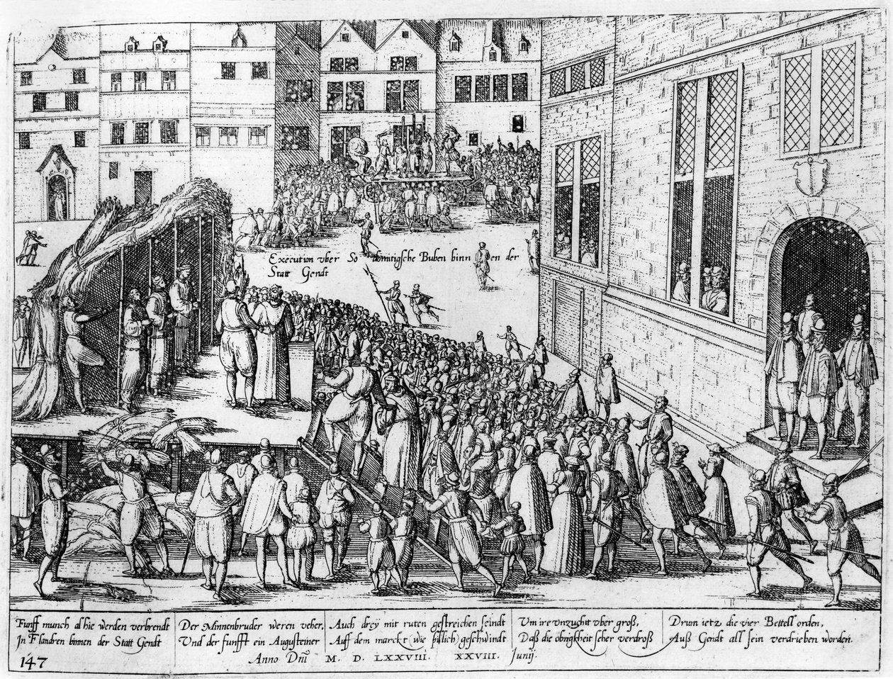Scény španělské inkvizice v Gentu, červen 1578 od Flemish School