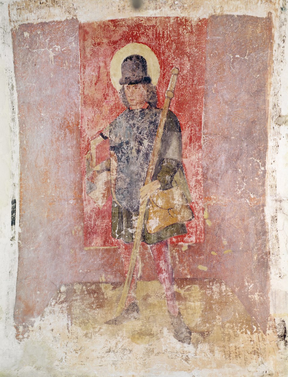 Svatý Brendan Irský, nástěnná malba z krypty, asi 1480-1540 od Flemish School