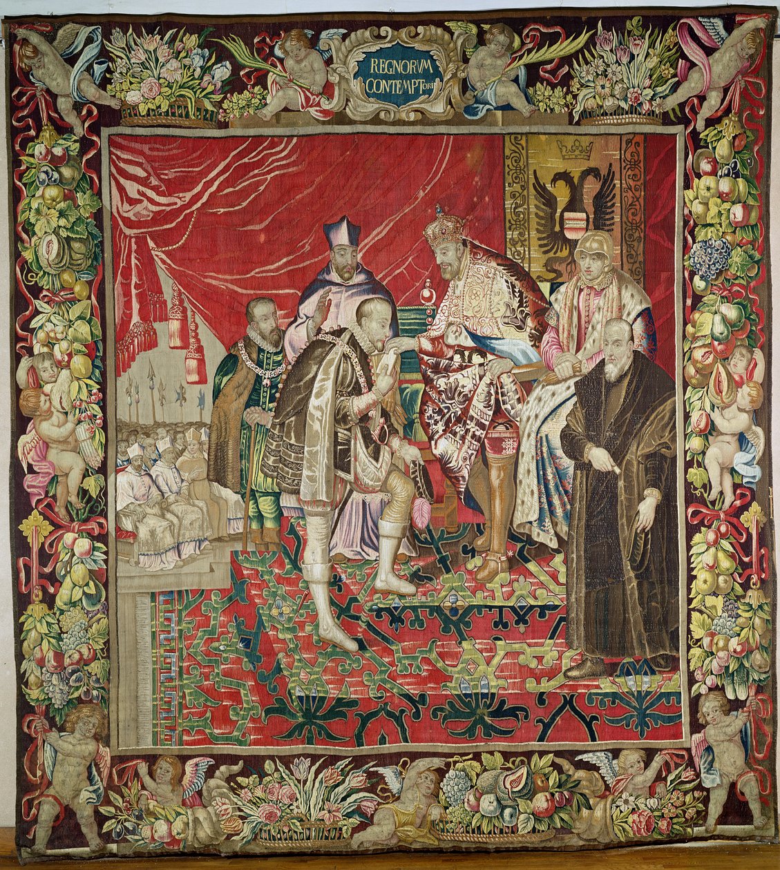 Abdikace Karla V. (1500-58) z Tapisérie Charlese Quinta, kolem 1630-40 od Flemish School