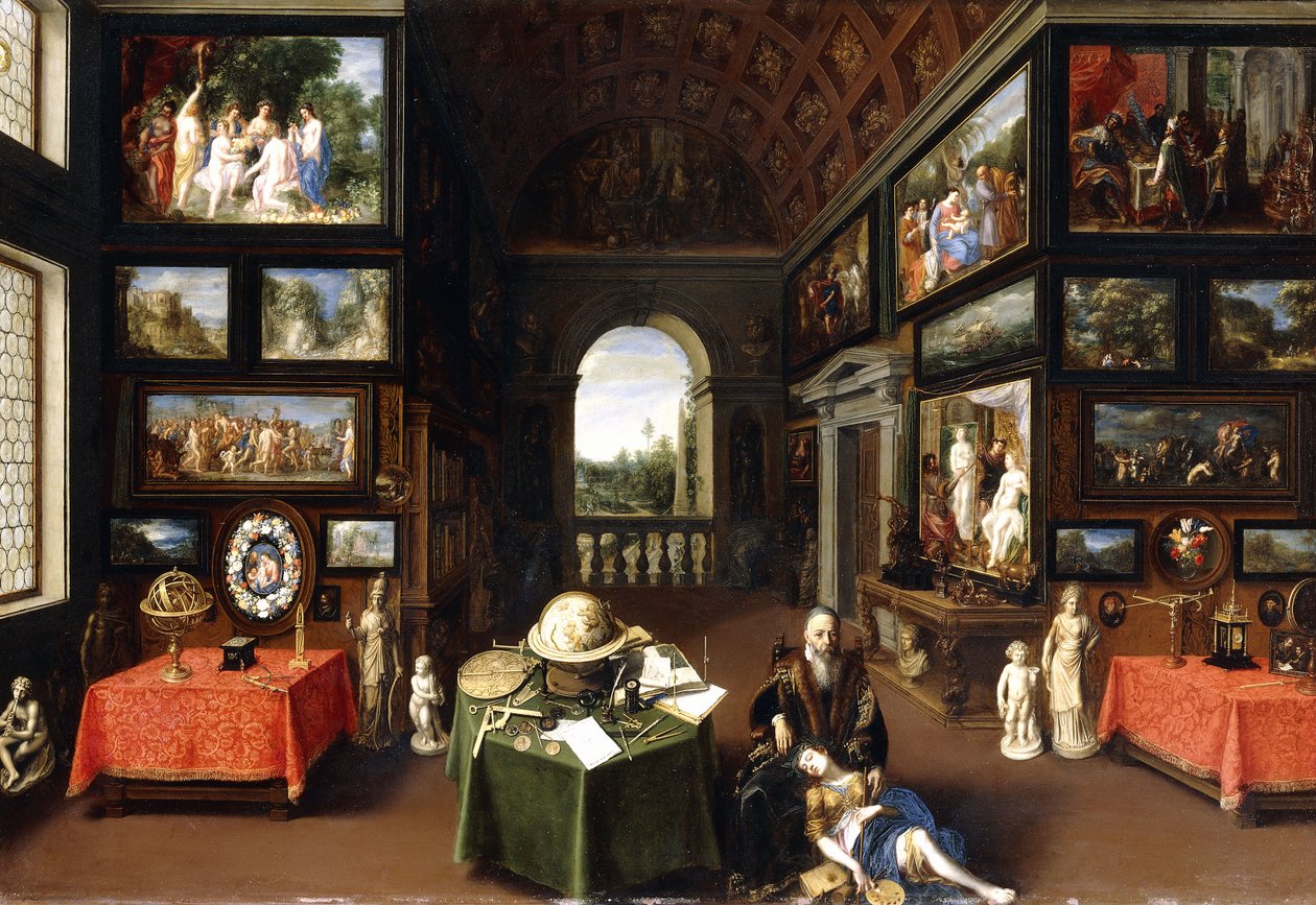 Interiér obrazárny s personifikacemi malby a kresby, c.1630 od Flemish School