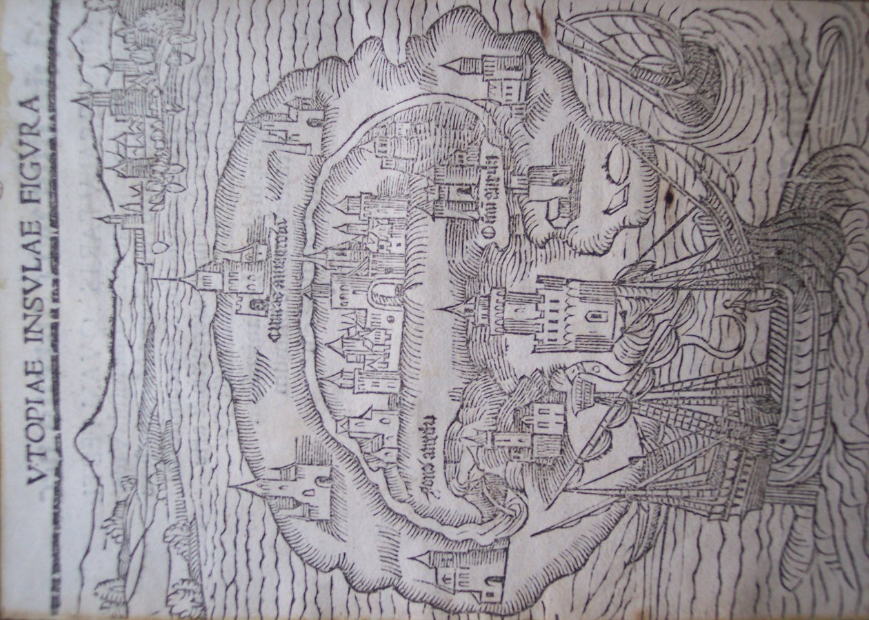 Titulní strana Utopie, Thomas More, Leuven 1516 od Flemish School