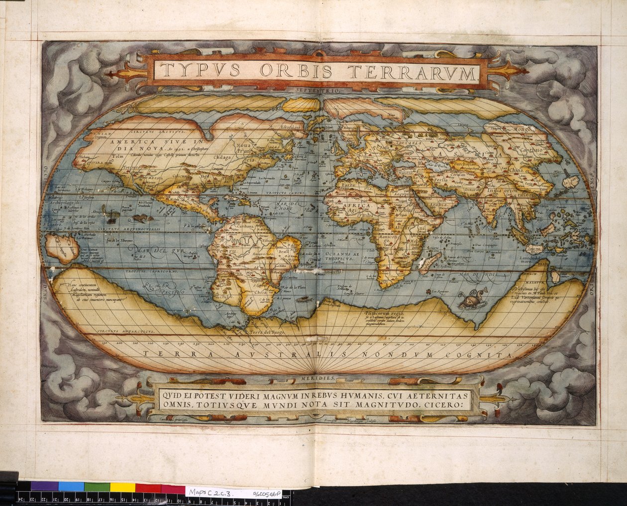 Mapa světa, Theatrum Orbis Terrarum, Abraham Ortelius od Flemish School