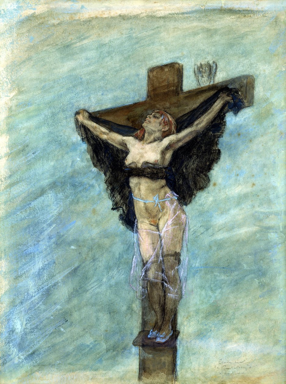 Studie k filmu Pokušení svatého Antonína, 1878 od Félicien Rops