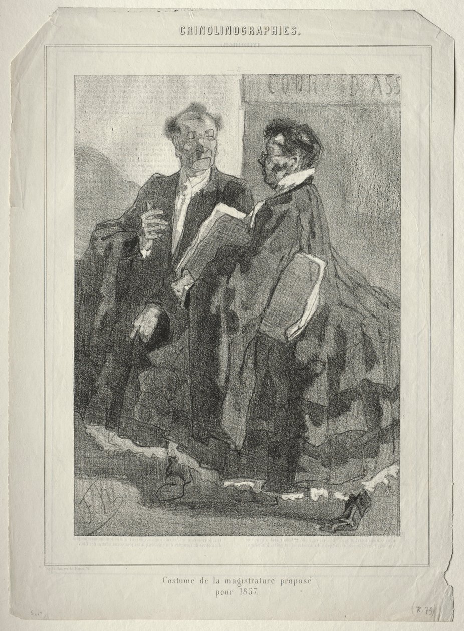 Krilinografie. Soudní kostým navržený pro rok 1857. od Félicien Rops