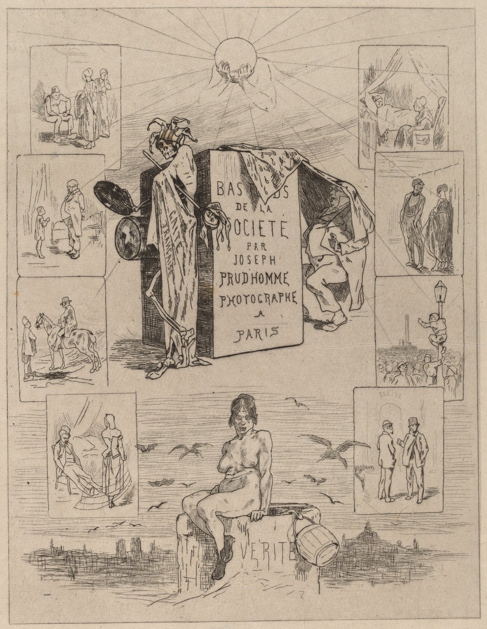 Frontispiece: The Dregs of Society (Las bas-fonds de la societe) od Félicien Rops