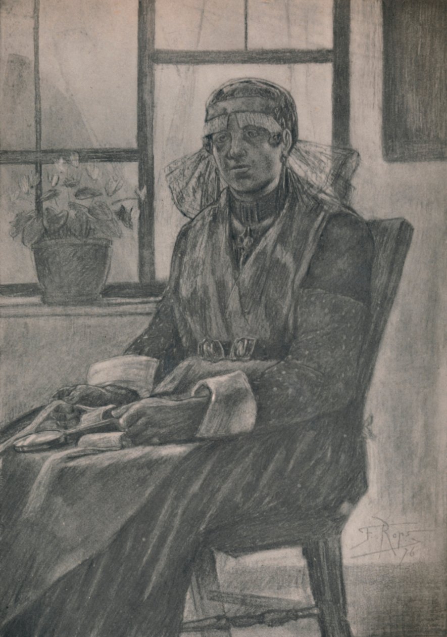 Krajkářka, 1946 od Félicien Rops