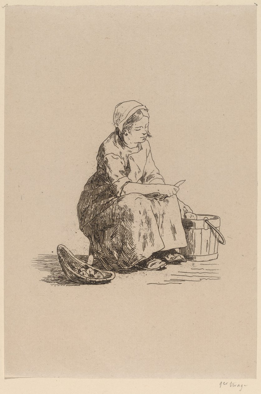 Malá škrabka na brambory Malá škrabka na brambory. od Félicien Rops