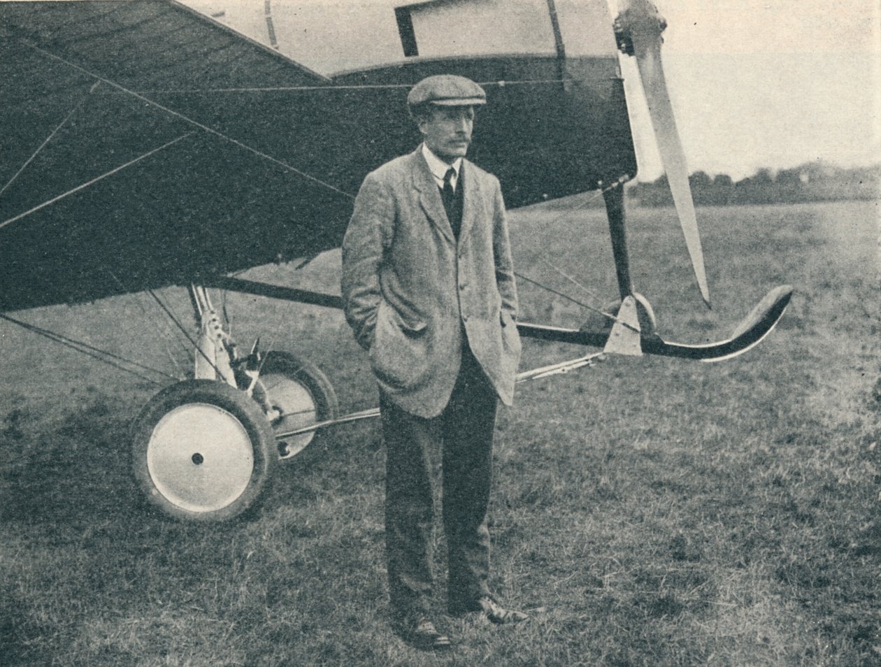 Závod London-Brighton: Harold Barnwell, pilot Martinsyde, 1913 1934 od Flight Photo