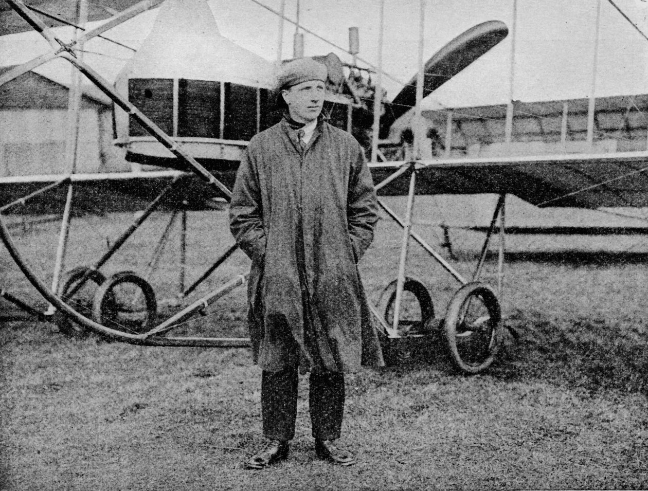 Letecký závod Londýn-Manchester: Pan Jack Alcock a jeho dvouplošník Maurice Farman, 1914 1934 od Flight Photo
