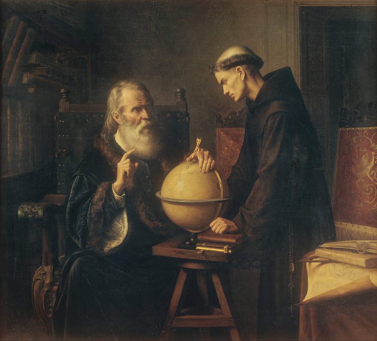 Galileo demonstrace nových astronomických teorií na univerzitě v Padově od Félix Parra