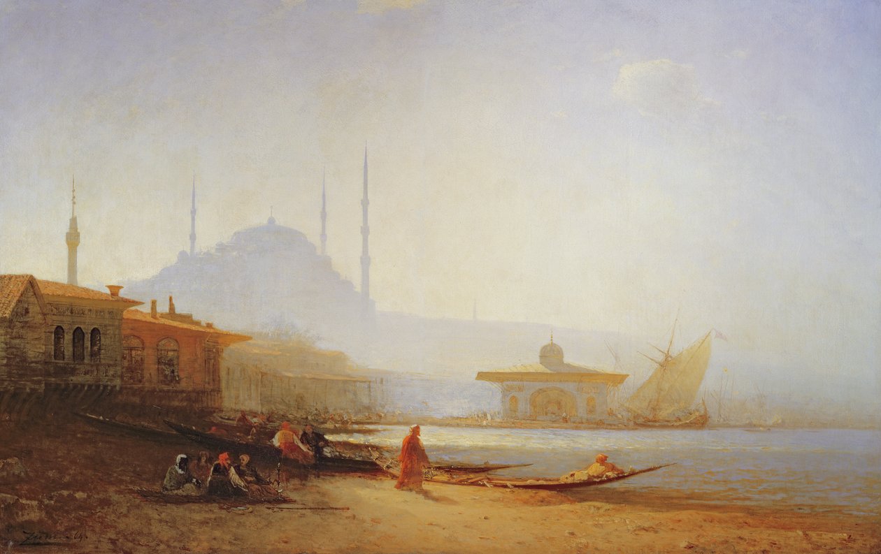 Pohled na Istanbul, 1864 od Félix Ziem