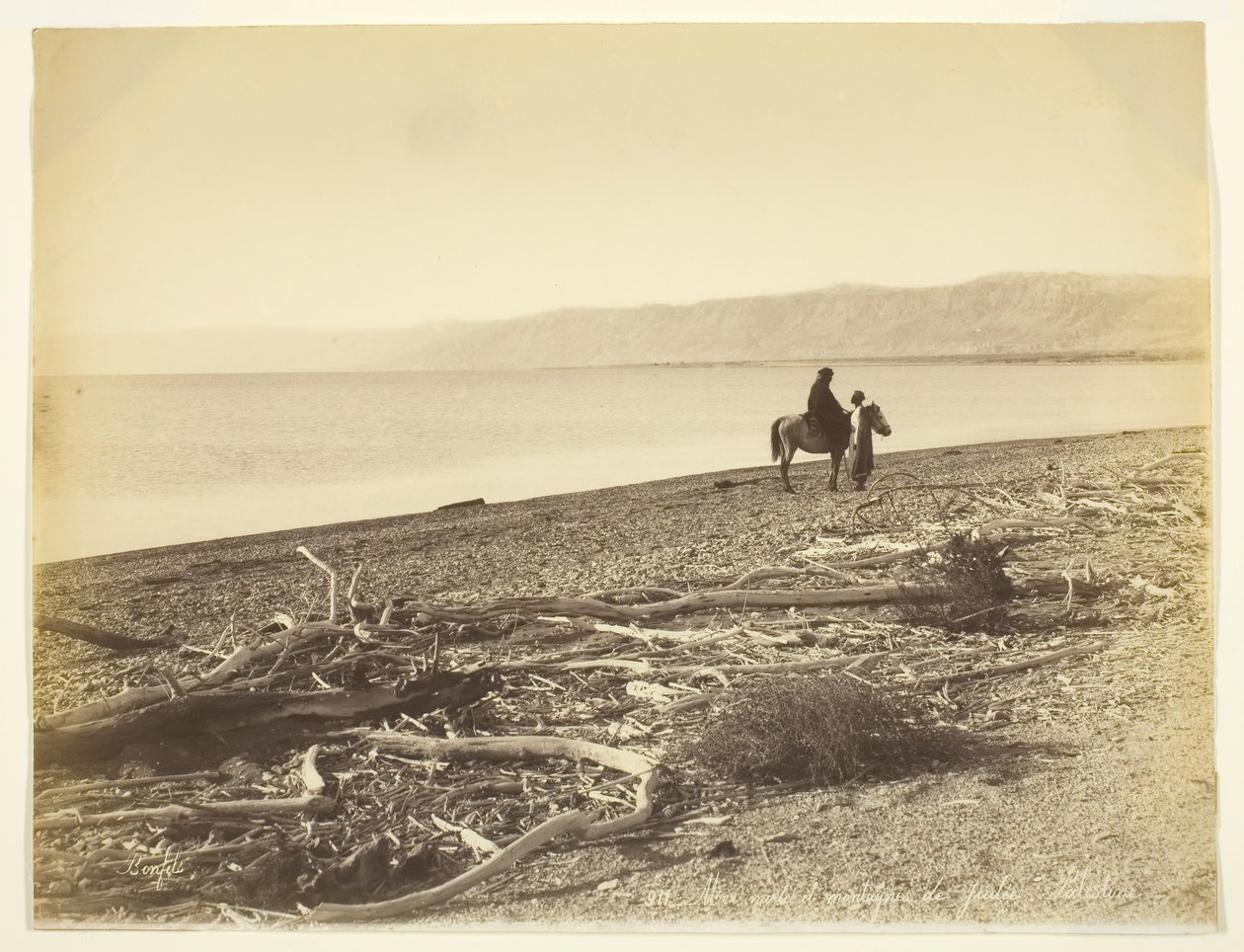 Mrtvé moře a Judské hory. Palestina Mrtvé moře a pohoří Judea, Palestina, 1875 od Félix Bonfils