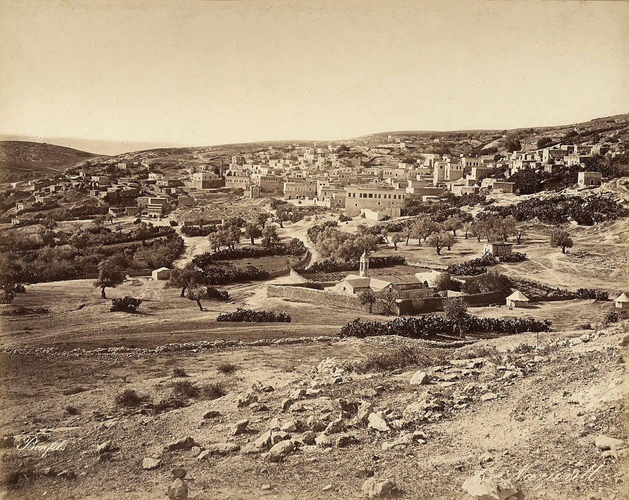Panoramatický pohled na Nazaret, Izrael od Félix Bonfils