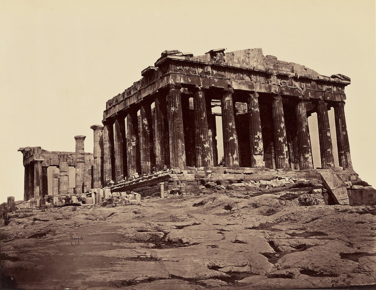 Parthenon, pris des propylees - Athény. [Od severu - západu] od Félix Bonfils