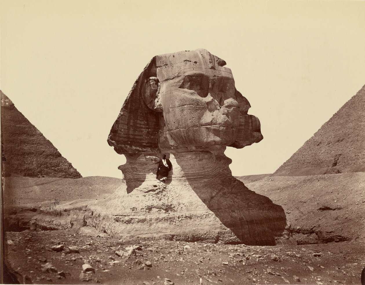 Sfinga a pyramidy od Félix Bonfils