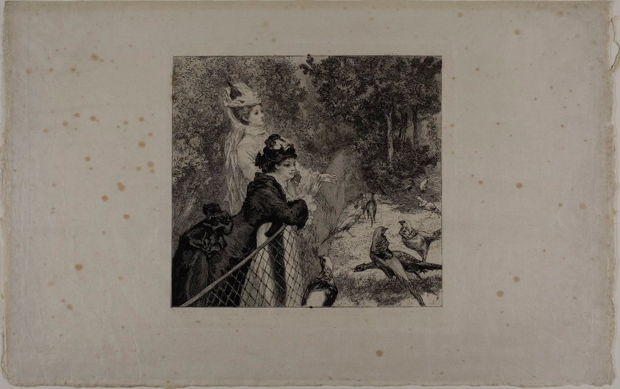 V zoologické zahradě, druhý talíř od Félix Henri Bracquemond