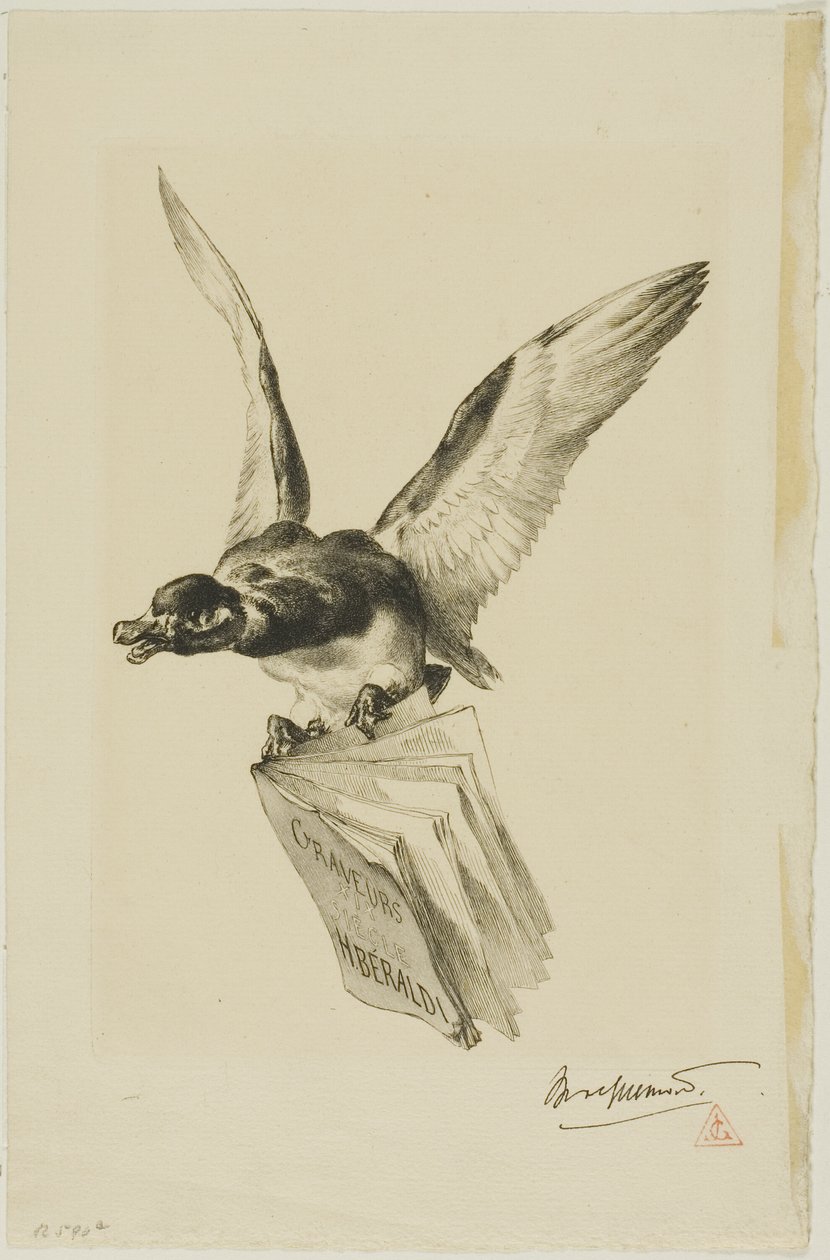 Frontispis pro rytce 19. století od Félix Henri Bracquemond