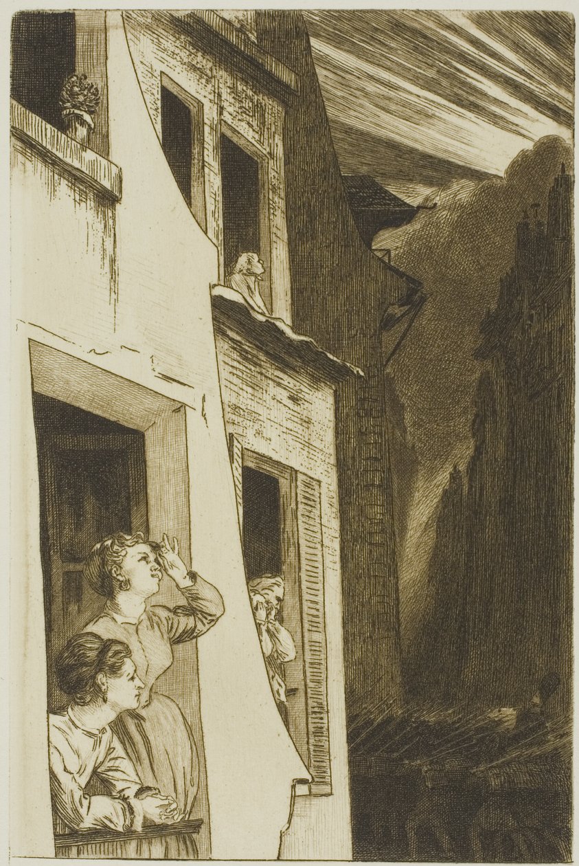 Zatmění od Félix Henri Bracquemond