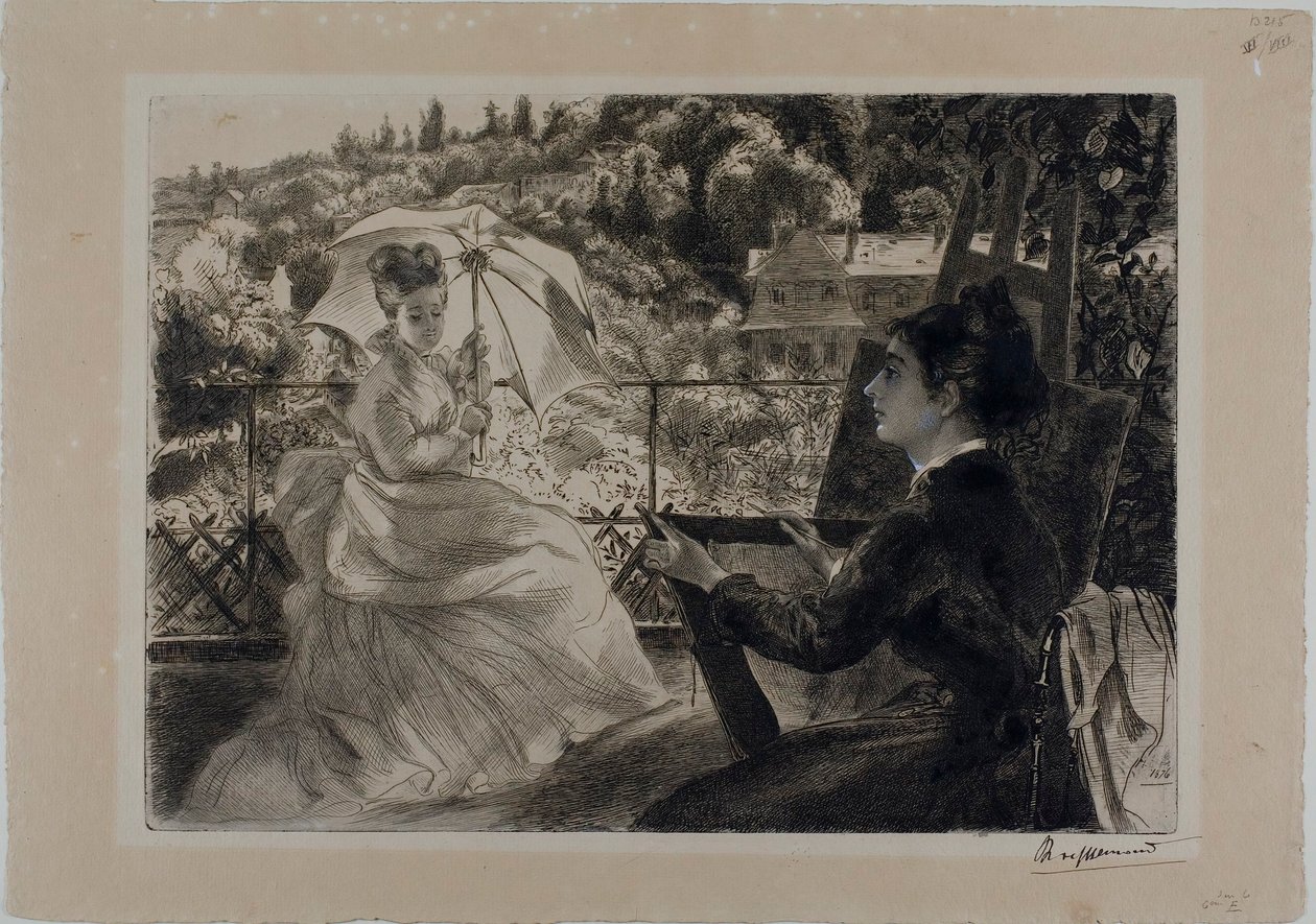 Terasa vily Brancas od Félix Henri Bracquemond