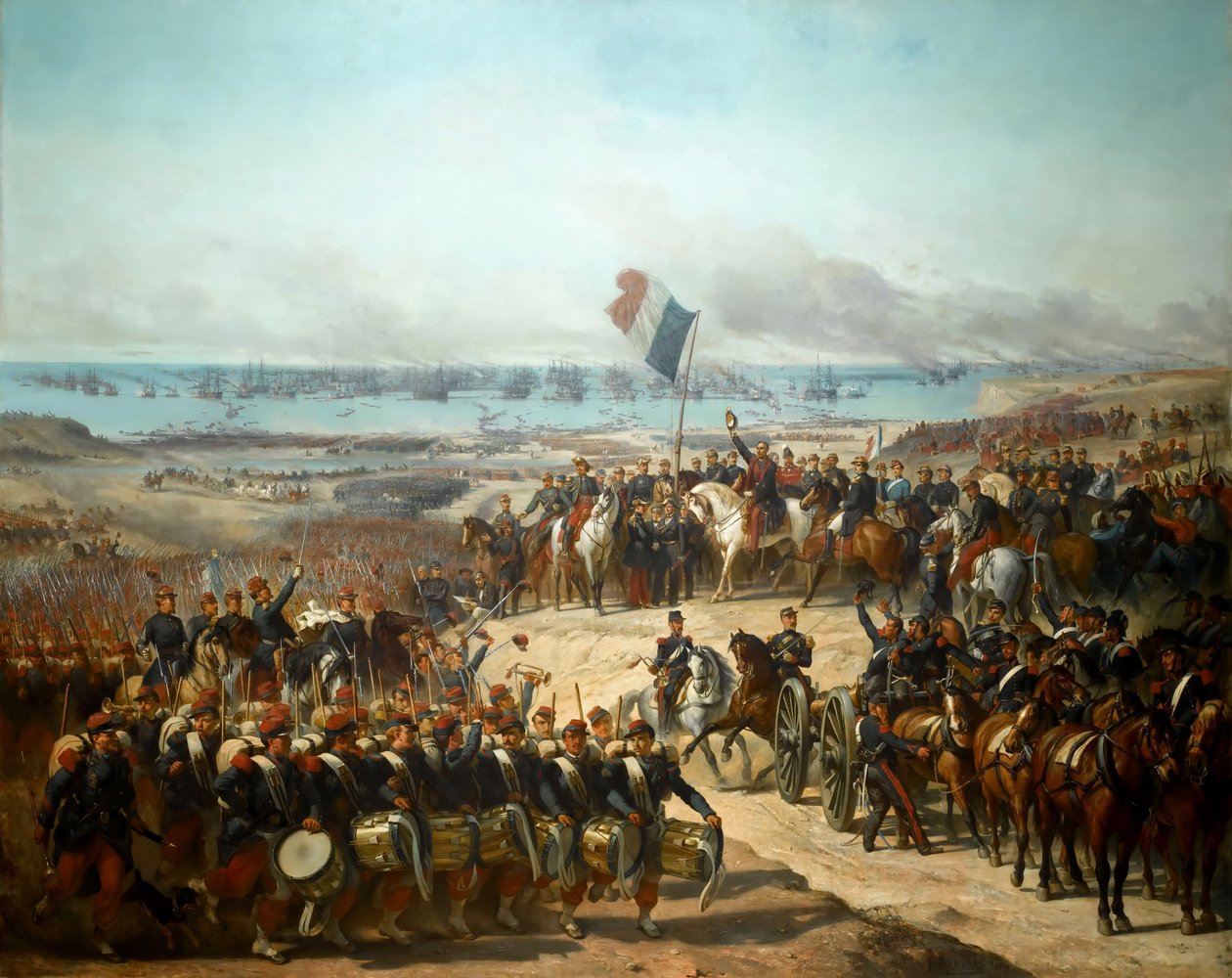 Vylodění francouzské armády v Eupatorii, 14. září 1854 od Félix Joseph Barrias
