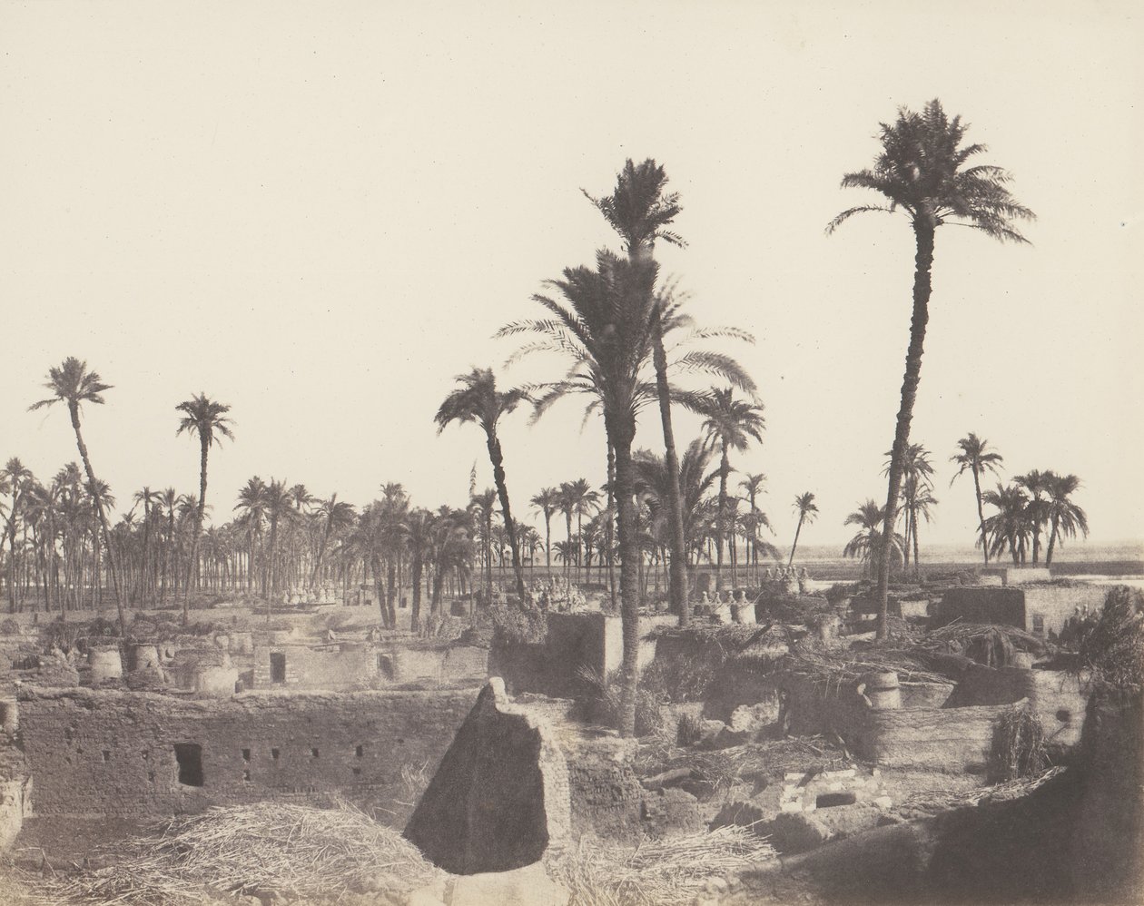 Abaziz, Interiér arabské vesnice, 1851-52, tištěno 1853-54. od Félix Teynard