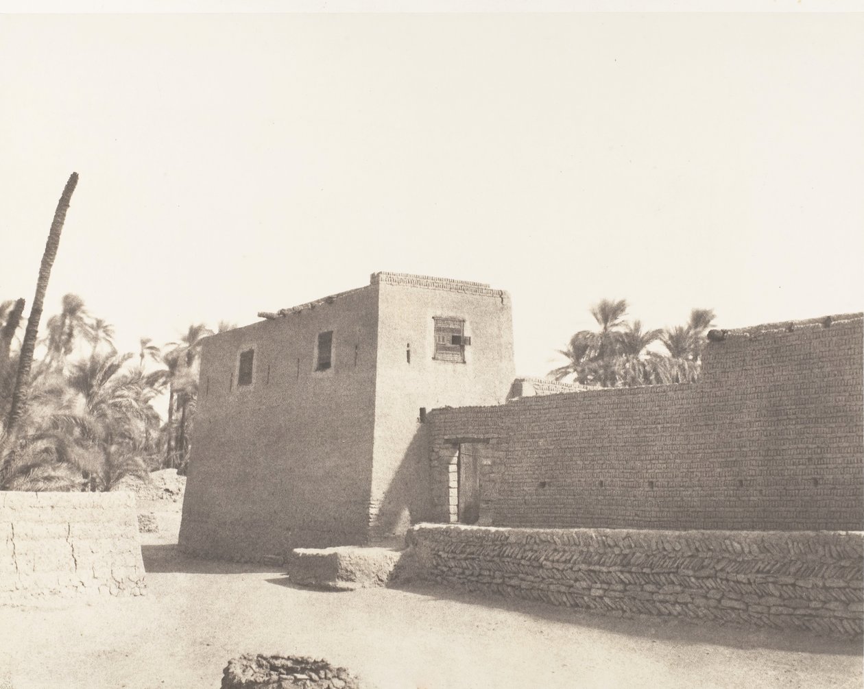 Deir, Carrefour et Habitation Particulière, 1851-52, tištěno 1853-54. od Félix Teynard