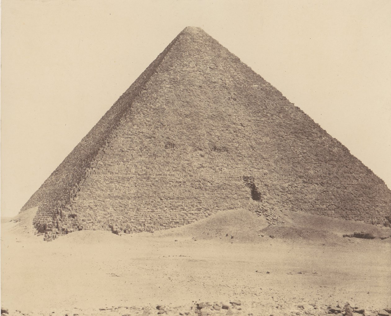 Djizeh Necropolis of Memphis, Pyramid of Cheops Great Pyramid, 1851-52, tištěno 1853-54. od Félix Teynard
