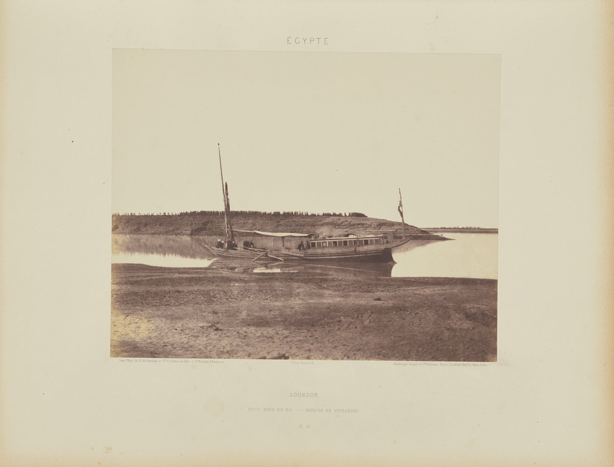 Louksor. Malé rameno Nilu - Barque de Voyageurs od Félix Teynard