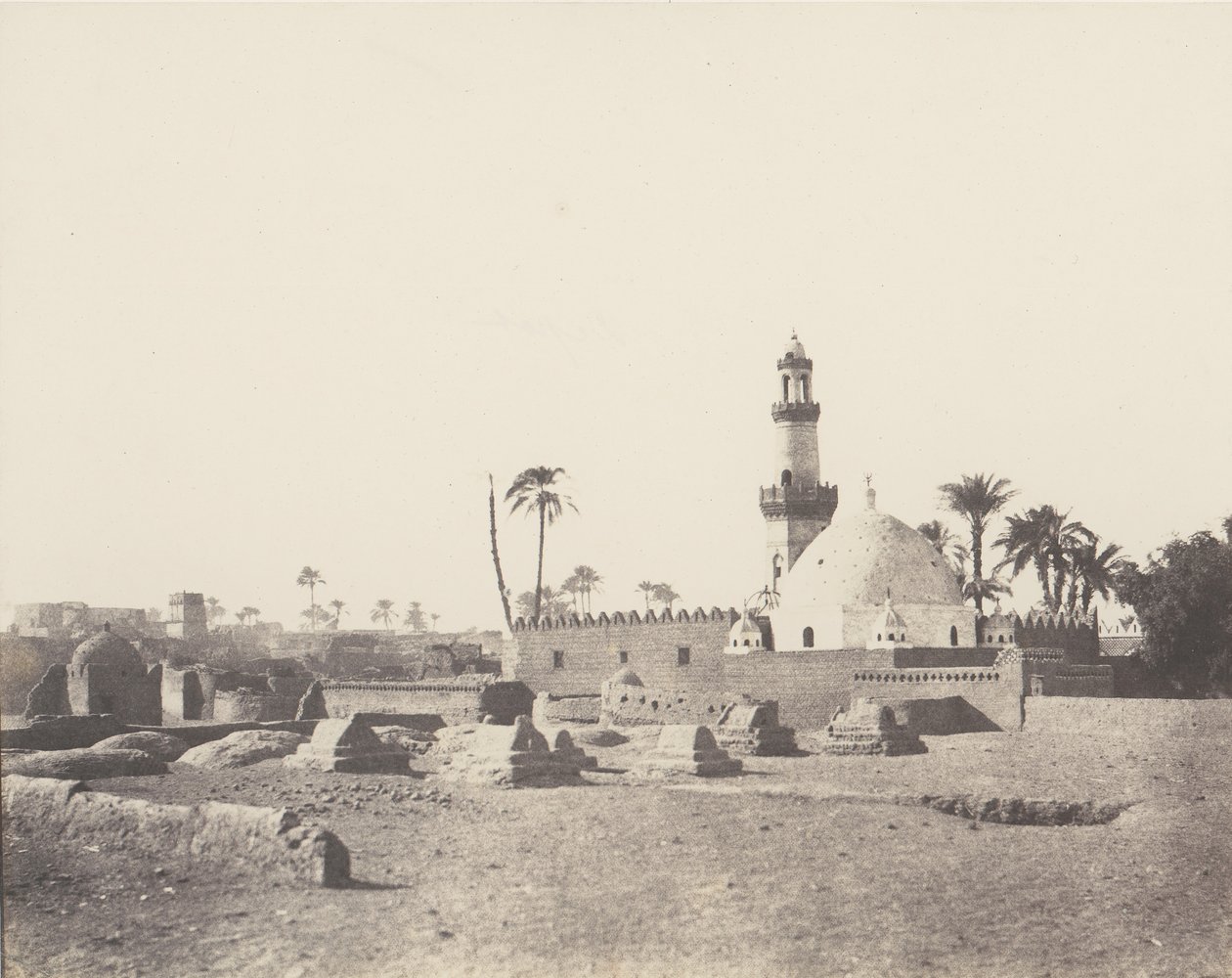 Souâdj, Muslimský hřbitov a hrobka Mouràd-Bey, 1851-52, vytištěno 1853-54. od Félix Teynard