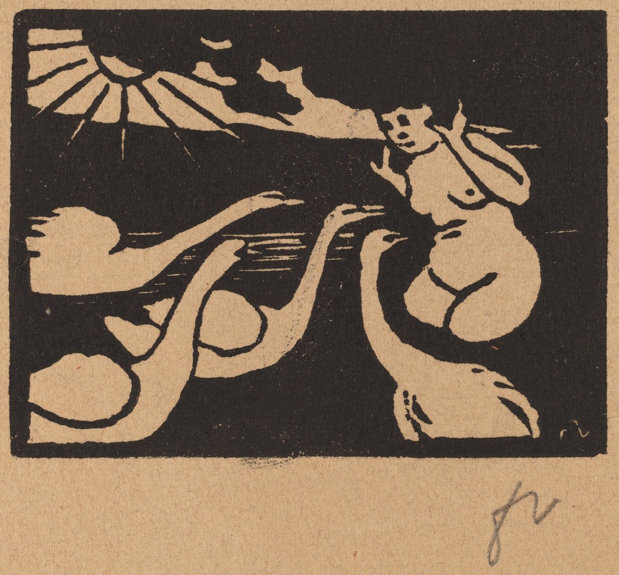 Koupat se s labutěmi od Félix Vallotton