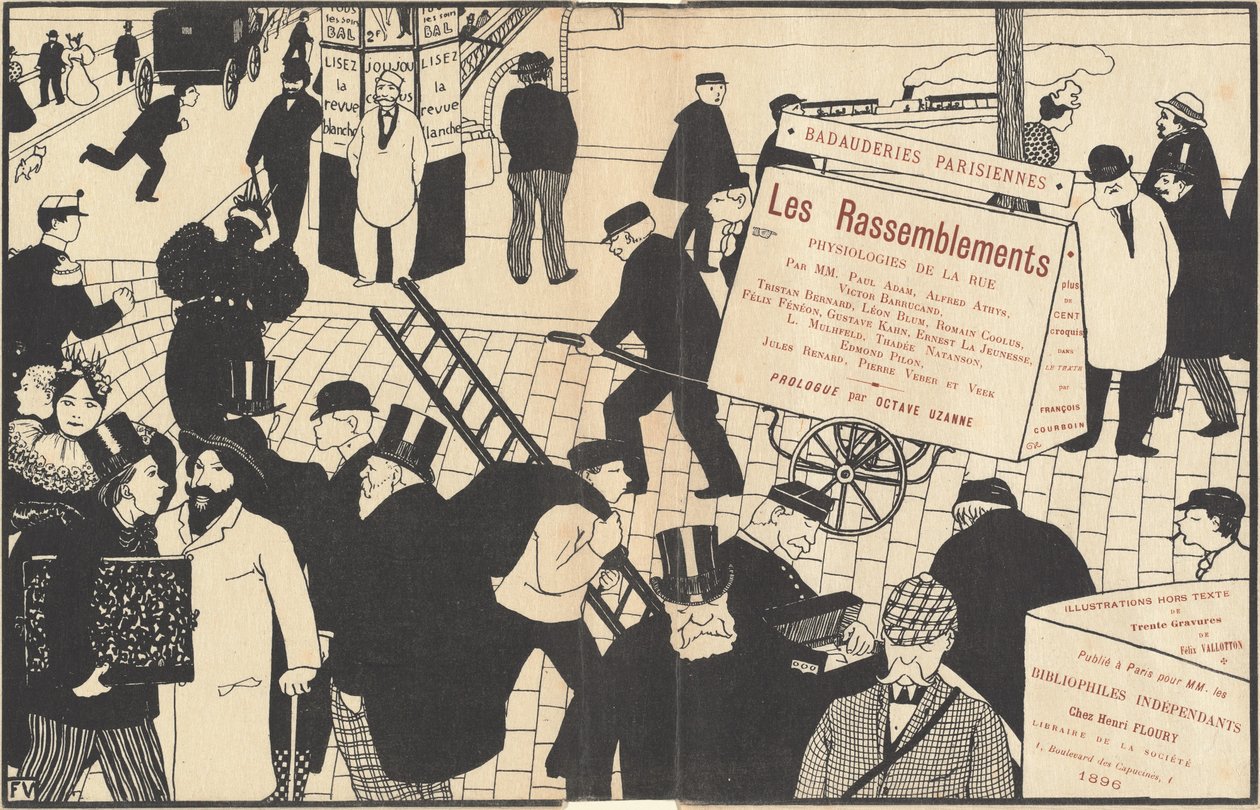 Knižní přebal pro "Les Rassemblements" od Félix Vallotton