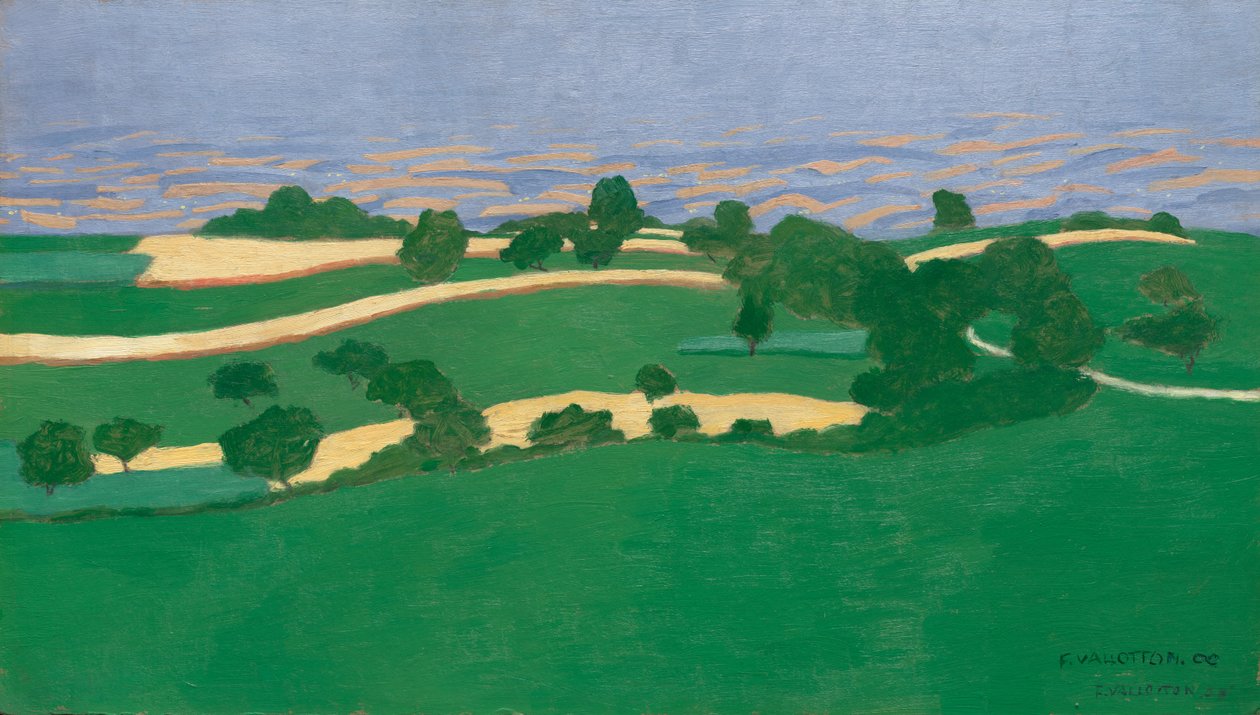 Kukuřičná pole od Félix Vallotton