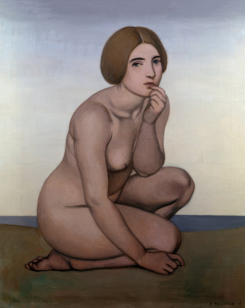 Přikrčený koupající se od Félix Vallotton